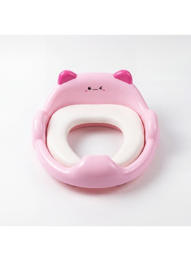 Premium Potty Training Seat for Toddlers with Handles & Splash Guard - Secure Baby Toilet Trainer Ring -  Soft Paded - Image 3