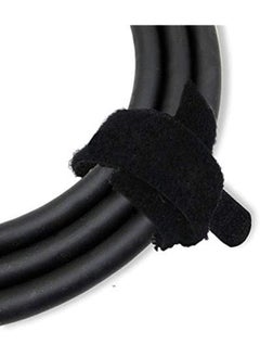 erorex 50 Pcs Reusable Fastening Cable Ties Microfiber Cloth 6 Inch Hook And Loop Cord Ties Black  - Image 4