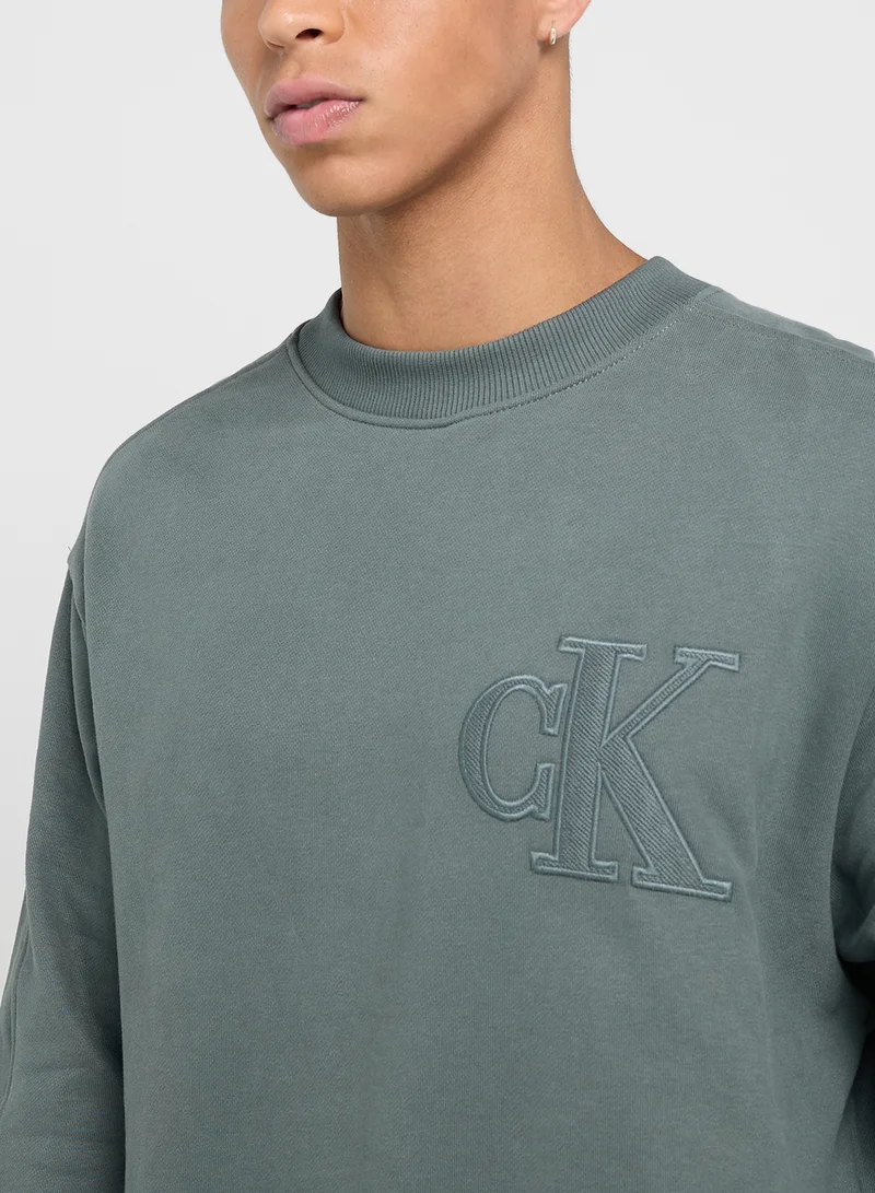 كالفن كلاين جينز Logo Crew Neck Sweatshirt