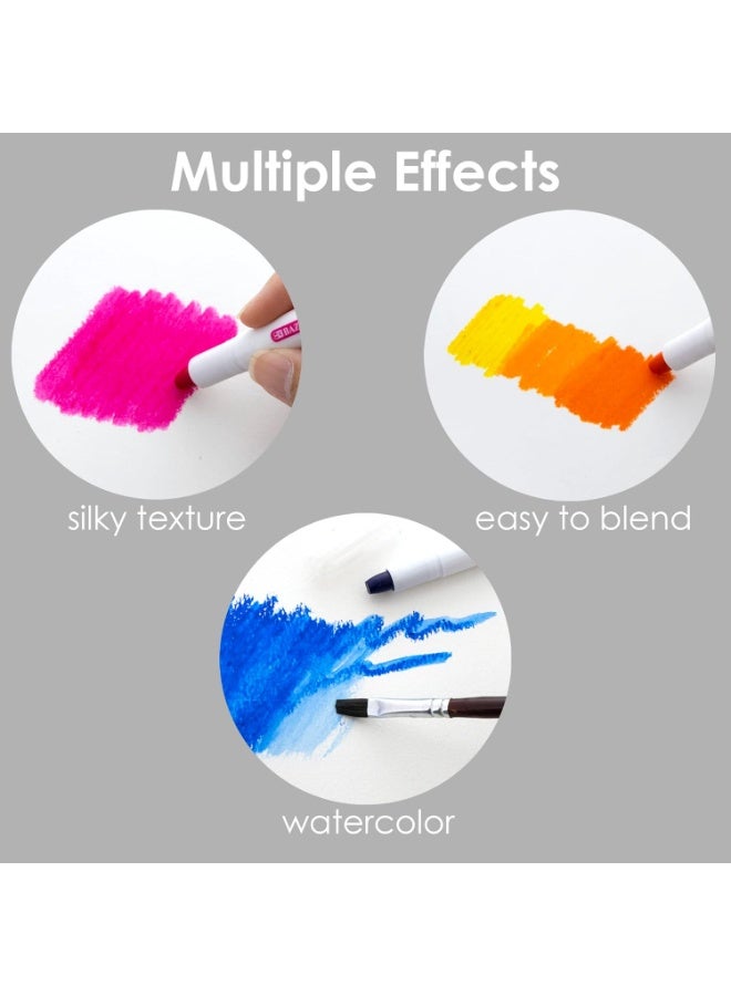 Bazic Silky Gel Crayons Washable Blendable Watercolor Crayon 12 Pcs - Image 5