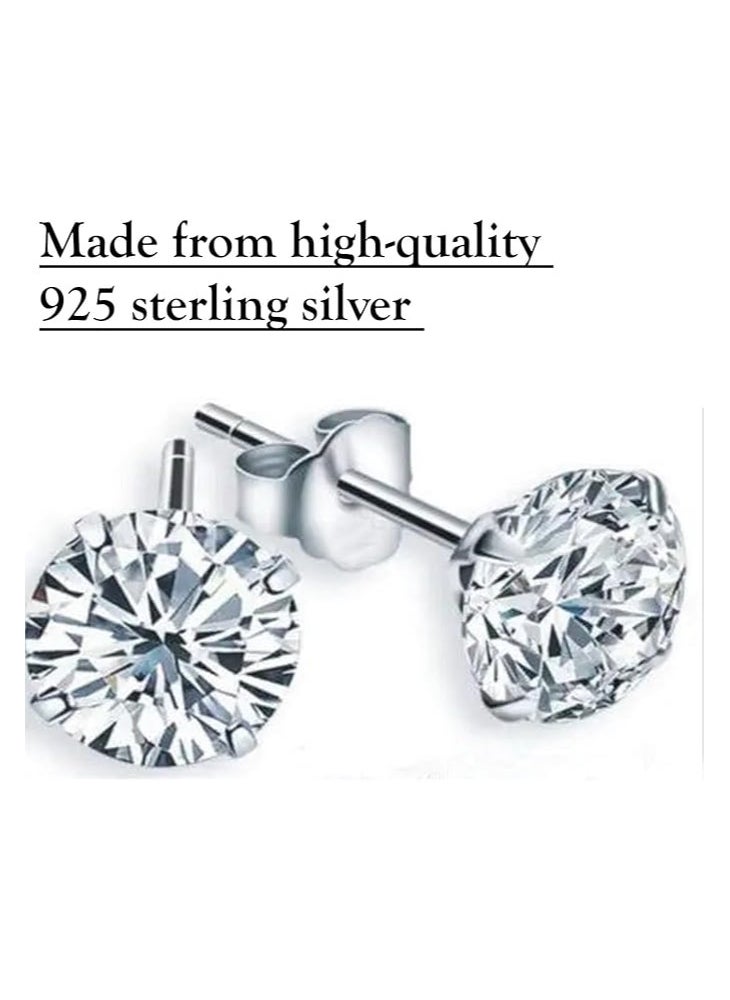 Estrico Cubic Crystal Earrings Solid Diamond Shape Womens Jewelry Accessories Crystal Earrings For Girls And Women 6mm  - Image 1