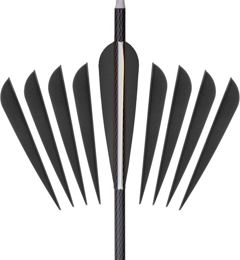 Letszhu Arrows Vanes 4 Inch Plastic Feather Fletching for DIY Archery Arrows 50 Pack… - Image 2