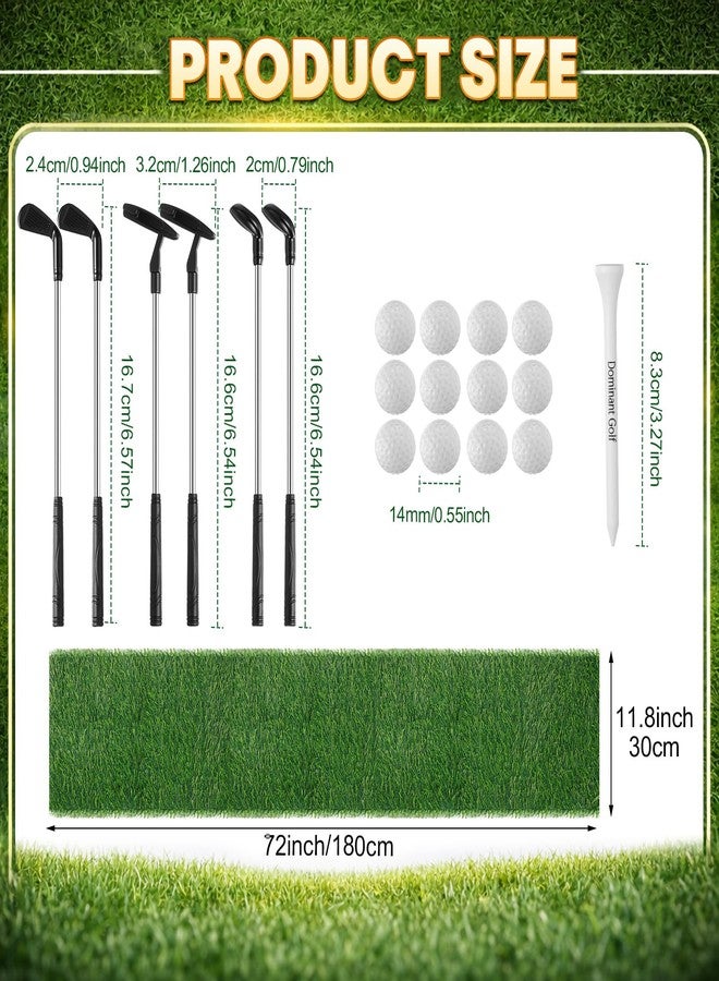 Purpeak 31 Pcs Golf Table Centerpieces Decorations Sets with 12 x 71 Inches Artificial Grass Table Runner Wood Tees Mini Golf Clubs and Balls for Sport Themed Birthday Party Decor - Image 3