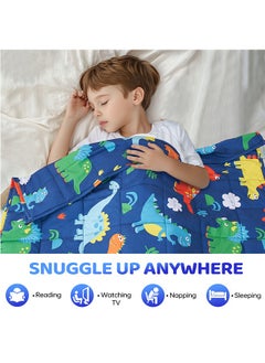 ERTYU Kids Weighted Blanket, for Boys Cooling Weighted Blanket for Sleeping Kids Grey Heavy Blanket Washable Soft Weighted Throw Blanket for All Season Perfect for 5+ Years 40-60lbs(91 * 122CM,2.27Kg)  - Image 5