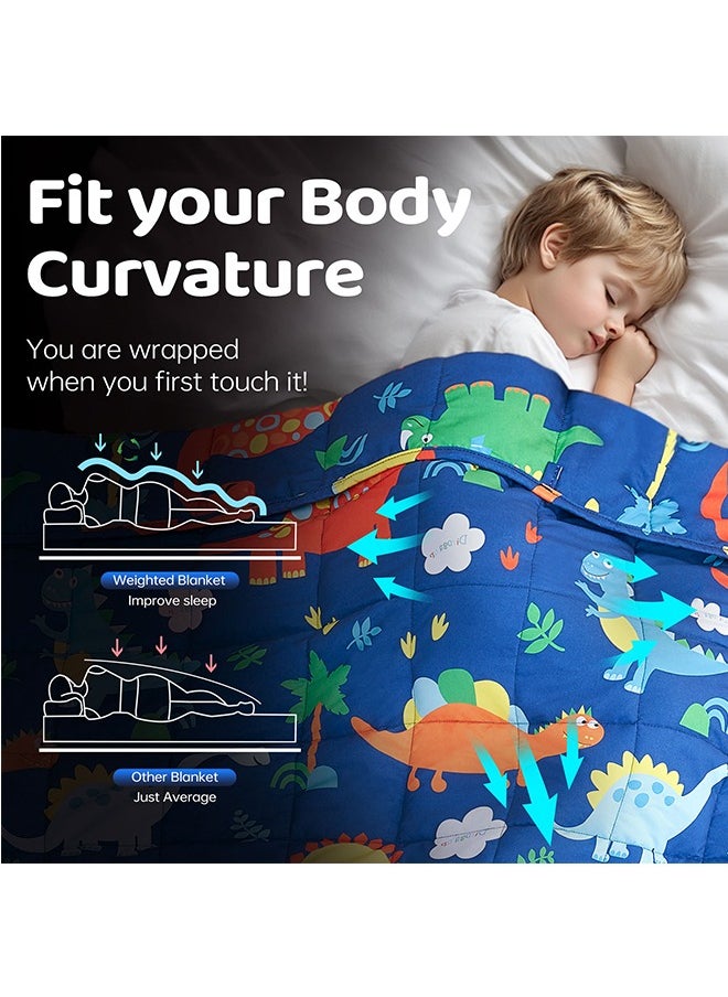 ERTYU Kids Weighted Blanket, for Boys Cooling Weighted Blanket for Sleeping Kids Grey Heavy Blanket Washable Soft Weighted Throw Blanket for All Season Perfect for 5+ Years 40-60lbs(91 * 122CM,2.27Kg)  - Image 2