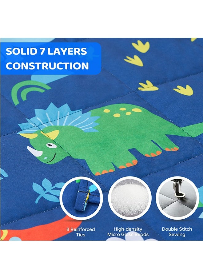 ERTYU Kids Weighted Blanket, for Boys Cooling Weighted Blanket for Sleeping Kids Grey Heavy Blanket Washable Soft Weighted Throw Blanket for All Season Perfect for 5+ Years 40-60lbs(91 * 122CM,2.27Kg)  - Image 4