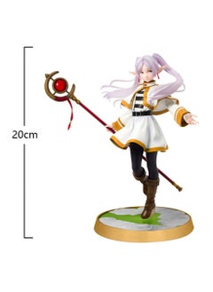 General Anime Frieren Figure 7.87 Inch Comic Figure Standing Figure with Staff Battle Scene Character PVC Desktop Decoration Statue,  - Image 2