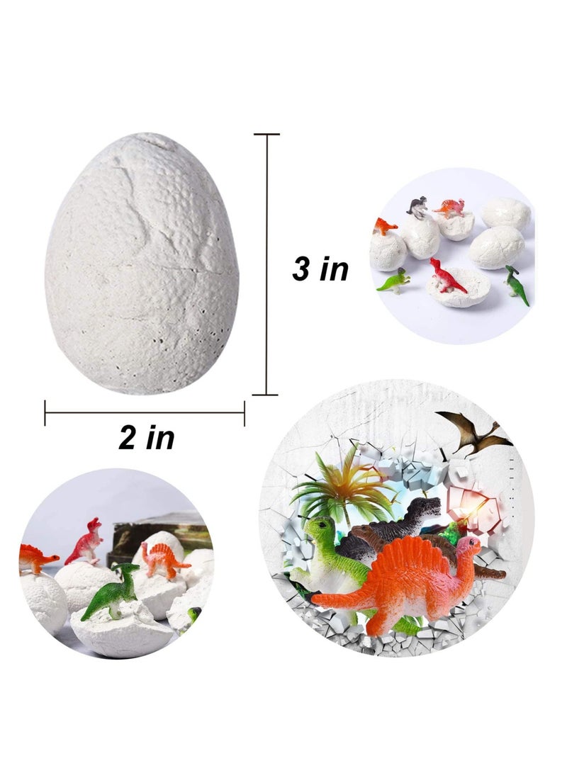 SYOSI 12PCS Egg Kids - Perfect Basket Stuffers & Preschool Educational Toys for Boys Girls a Dozen Dino Eggs Kit,Discover Dinosaur Archaeology Science Crafts Gifts Boys&Girls,Stuffers,Preschool (White)  - Image 2