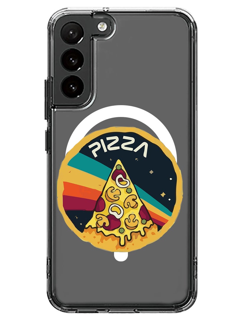 Theodor Magnetic Case for Samsung Galaxy S23 Plus 6.6-inch Compatible with MagSafe Wireless Charging, Shockproof Phone Bumper Cover Pizza - Image 1