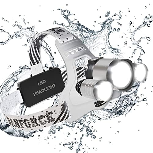 DanForce Headlamp USB Rechargeable LED Head Lamp Ultra Bright LUMINUS 1080 Lumen Headlamp Flashlight Red Light HeadLamps for Adults Camping Outdoors Hard Hat Light Zoomable IPX54 Headlight