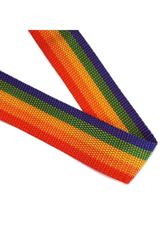 eJoyce 1-1/2" Rainbow Polypropylene Weaving Trim by 4-Yards, TR-12252 - Image 1