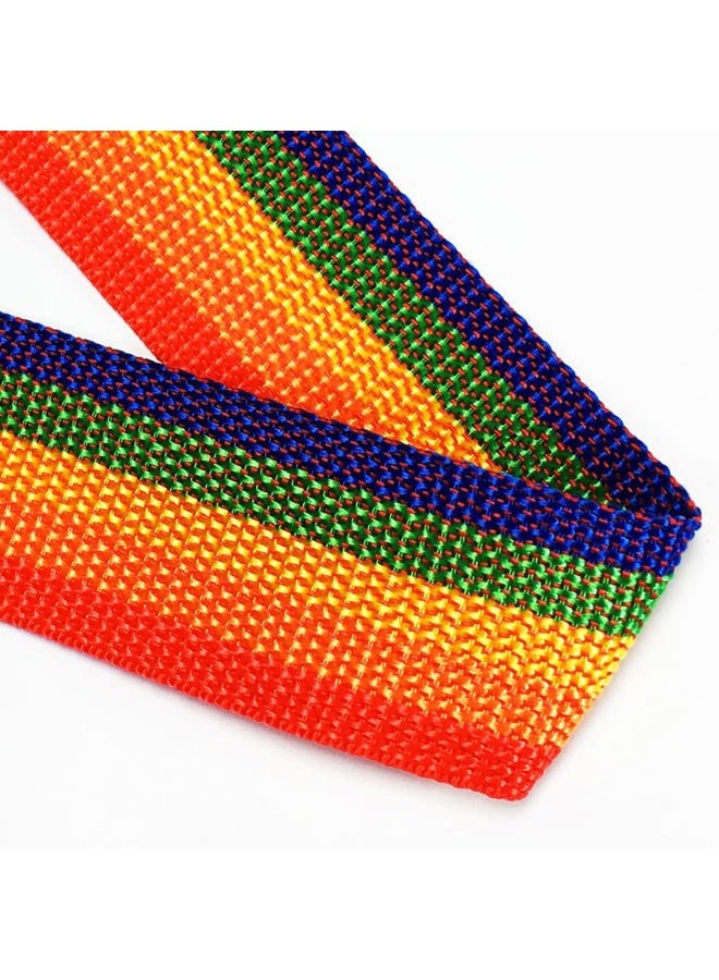 eJoyce 1-1/2" Rainbow Polypropylene Weaving Trim by 4-Yards, TR-12252 - Image 3