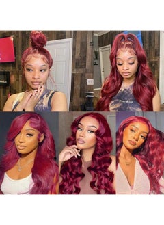 Burgundy Wig Synthetic Lace Front Wigs Glueless Natural Wave Lace Front Wig Wine Red Long Wavy Wig Heat Resistant Fiber Hair For Black Women (22 Inch, Burgundy) - pzsku/Z10351CEBFF3CFEF3FD6FZ/45/_/1733730115/46749c00-eca0-442d-bac6-367c00bf8892