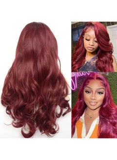 Burgundy Wig Synthetic Lace Front Wigs Glueless Natural Wave Lace Front Wig Wine Red Long Wavy Wig Heat Resistant Fiber Hair For Black Women (22 Inch, Burgundy) - pzsku/Z10351CEBFF3CFEF3FD6FZ/45/_/1733730228/13cf58d5-4be3-4209-a68a-c914a96b4791