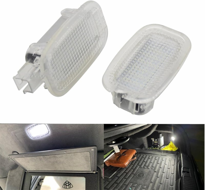 QASULER 2Pcs LED Footwell and Vanity Mirror Light for Mercedes-Benz - Image 4