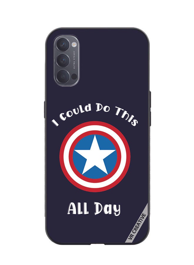 VR CREATIVE Protective Case Cover For Oppo Reno4 Pro 5G Captain American Design Multicolour - Image 1