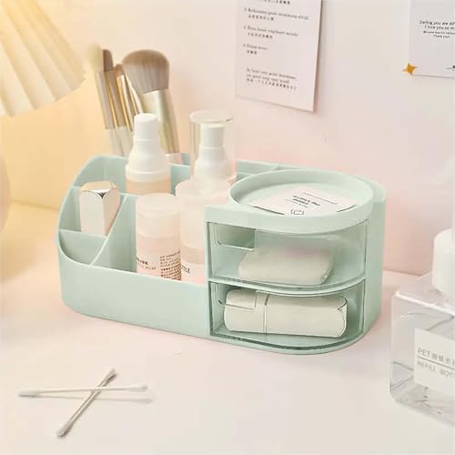 Rewup plastic Makeup Organizer,Makeup Organizer|Makeup Box For Storage|Make Up, Cosmetics, Skincare Organiser For Women|Elegant Makeup Vanity With Transparent Drawer - Image 4