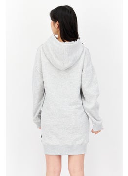 French Connection Women Hooded Heather Sweat Dress, Gray  - Image 4
