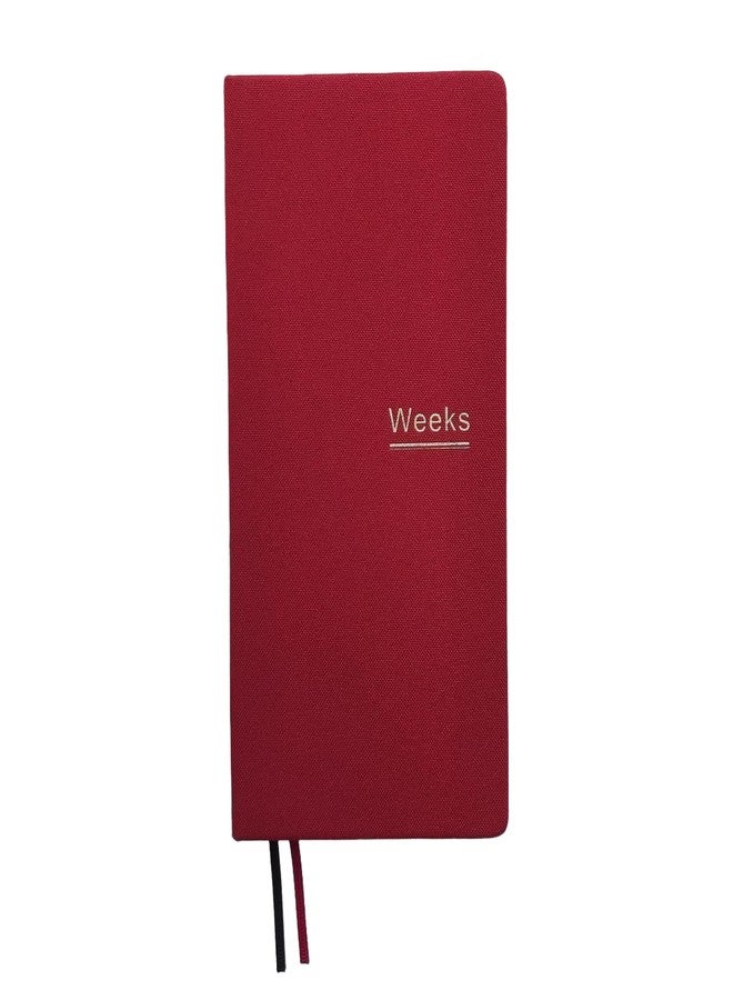 receip Undated Weekly Planner Notebook Pocket Organizer Appointment Book Journal Notebook A6 Week Plan Notepad (Red) - Image 1