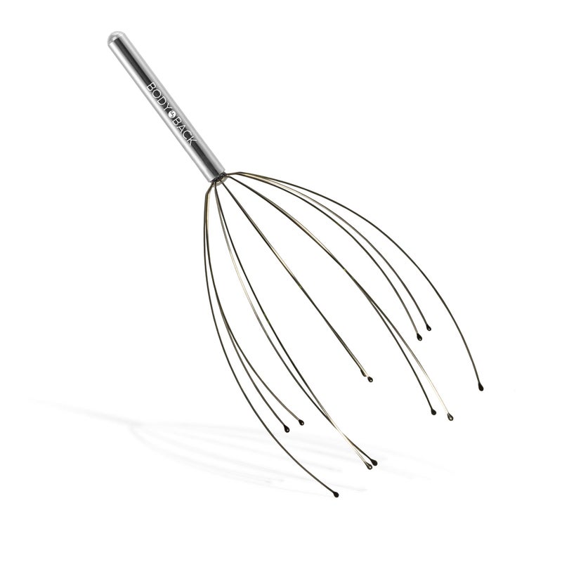 Body Back Scalp Massager Head Scratcher Manual Head Massager for Stress Relief Relaxing Scalp Scratcher Tingler for Gentle Hair Stimulation Silver
