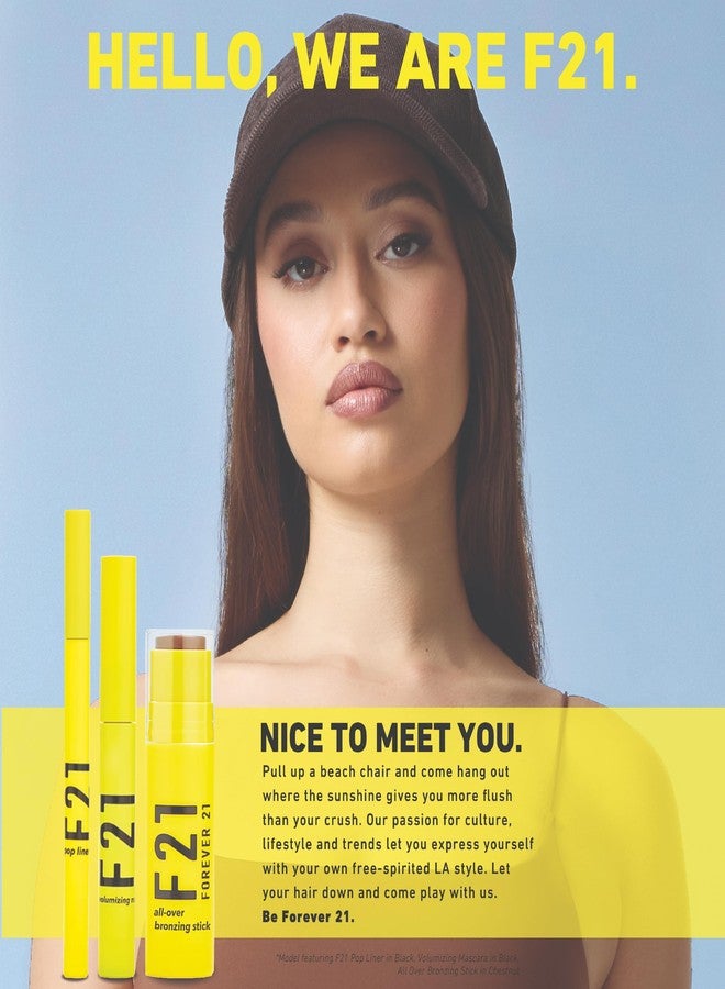 FOREVER 21 فوريفر 21 | قلم تحديد الجمال F21، طرف دقيق، غير لزج، غير دهني، متعدد الاستخدامات، خط رفيع إلى ضربة جريئة درامية، أسود - Image 5