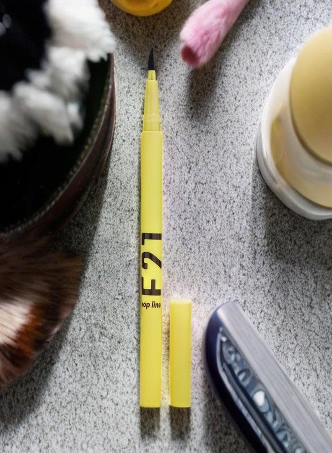 FOREVER 21 فوريفر 21 | قلم تحديد الجمال F21، طرف دقيق، غير لزج، غير دهني، متعدد الاستخدامات، خط رفيع إلى ضربة جريئة درامية، أسود - Image 4