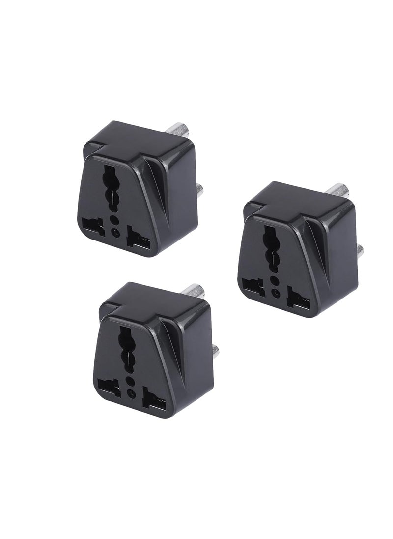 Generic USA to India Universal Travel Adapter USA UKCanada to India Converter Plug Travel Adapter Type D Universal Socket World Adapter Black  - Image 1