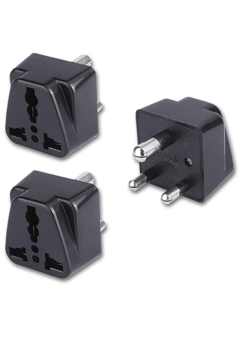 Generic USA to India Universal Travel Adapter USA UKCanada to India Converter Plug Travel Adapter Type D Universal Socket World Adapter Black  - Image 2