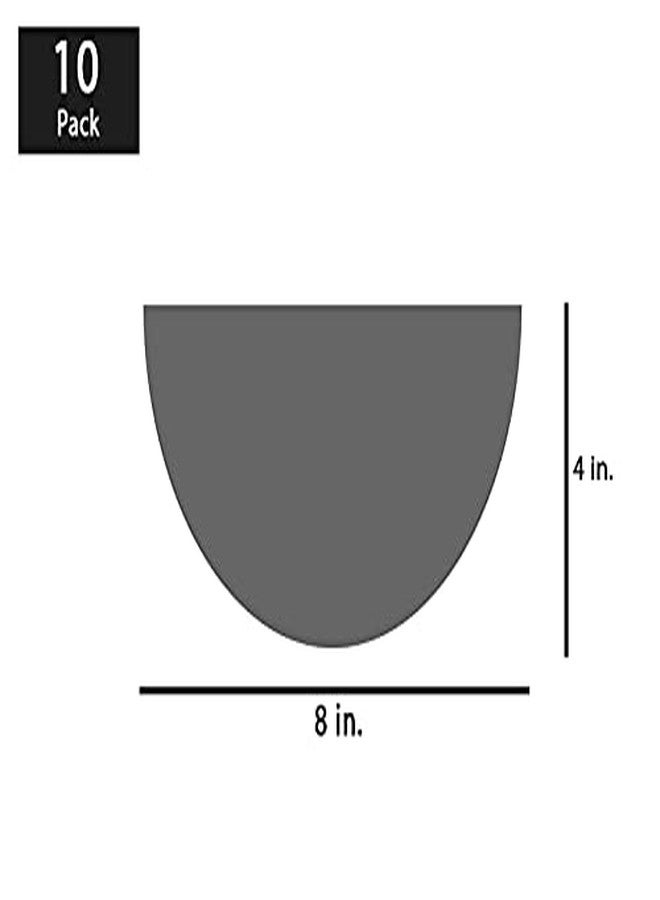 Haoser 10 Pcs Unfinished Wood Blank Semicircle Shape Board, 4mm Thick Wooden Cutout for DIY Craft Projects (HSR-BP4-SMICRCL_Beige_8x4IN) - Image 2