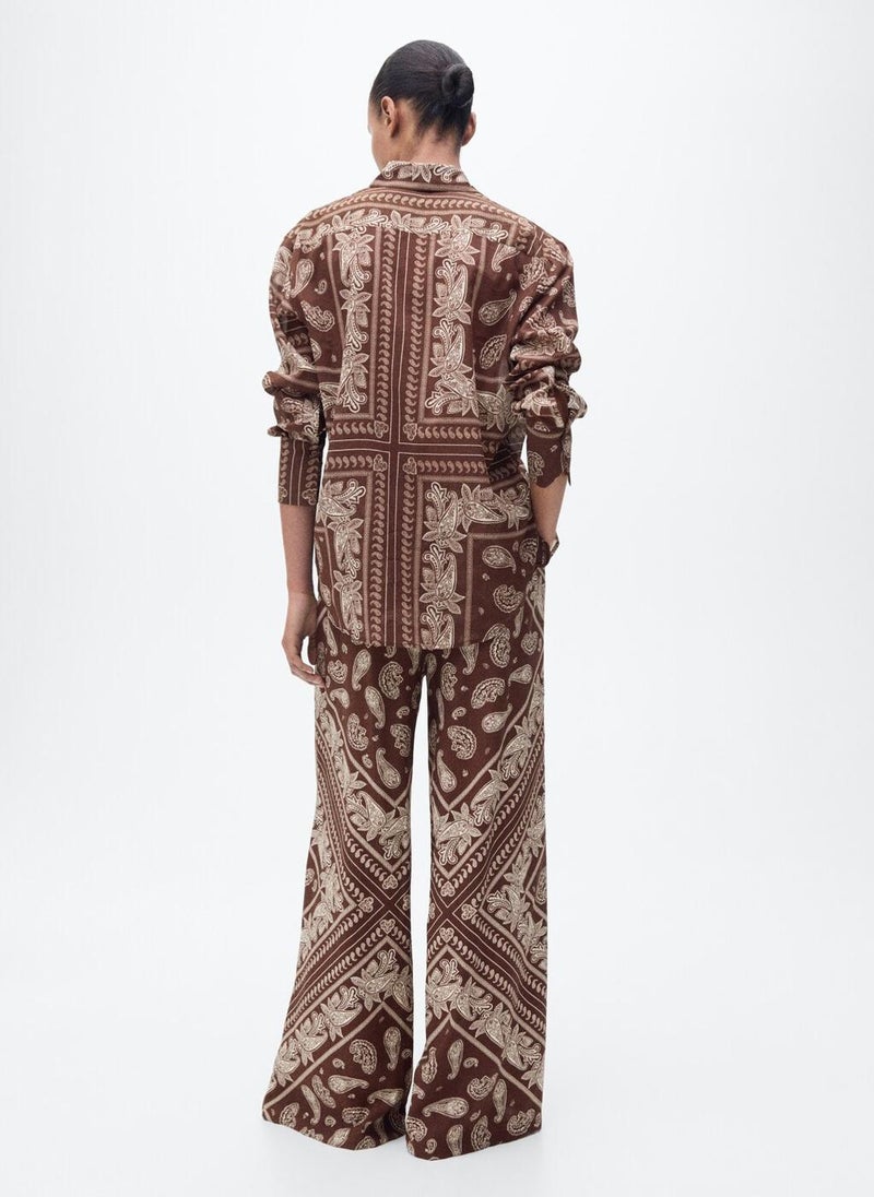 MANGO Paisley Wideleg Pants  - Image 2