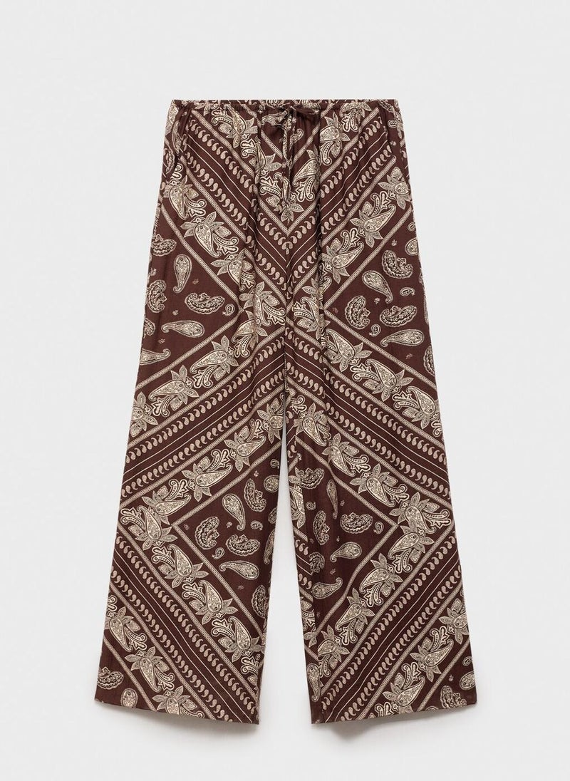 MANGO Paisley Wideleg Pants  - Image 5