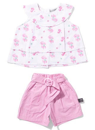 Blouse With Short Set