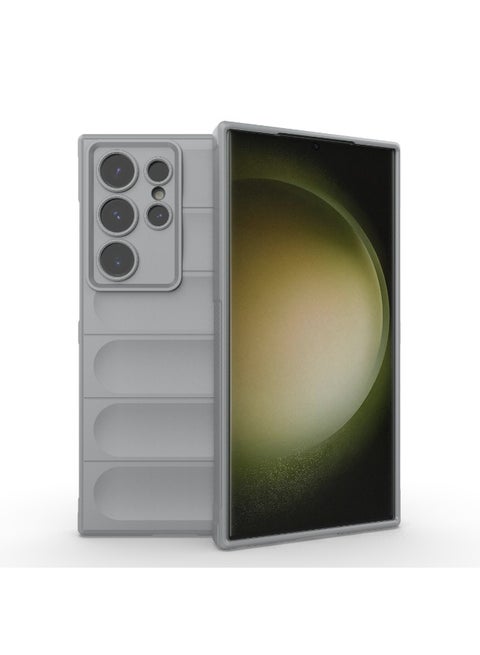 Phantom Shield Silicone Case with Anti-Scratch Soft Microfiber Lining, High Resilience Rubber Full Body Shockproof Cover Compatible with Samsung Galaxy S24 Ultra (Smoke Gray)