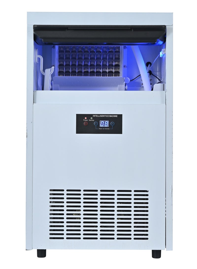 Cool Baby Integrated Ice Maker Machine, 40KGS/24H Stainless Steel Under Counter ice Machine with 12KGS Ice Storage Capacity, Freestanding Ice Maker-Bottled Water or Tap Water. - Image 1