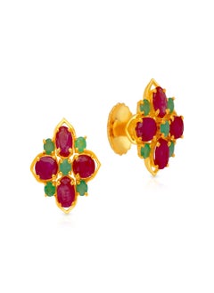 Malabar Gold and Diamonds 22 Carat 916 Purity Precia Gemstone Earrings PNAFNC023ER1Y  - Image 1