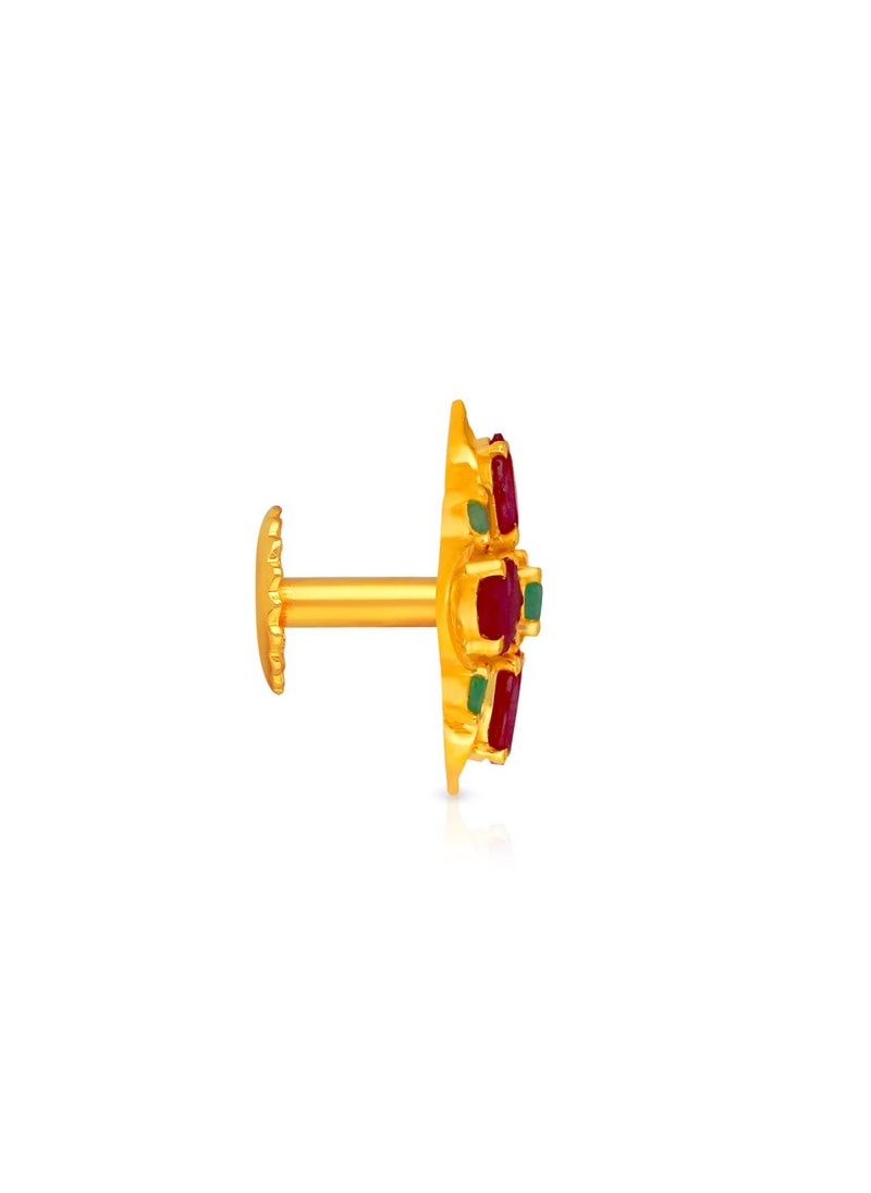 Malabar Gold and Diamonds 22 Carat 916 Purity Precia Gemstone Earrings PNAFNC023ER1Y  - Image 2