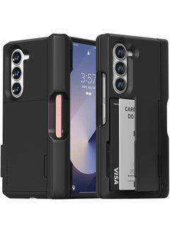 VRS Design Terra Guard Modern GO S [S-Pen Holder Edition] Samsung Galaxy Z Fold 6 Case Cover Wallet with [2 Card Holder] Compartment & [Hinge Protection] - Black  - Image 1