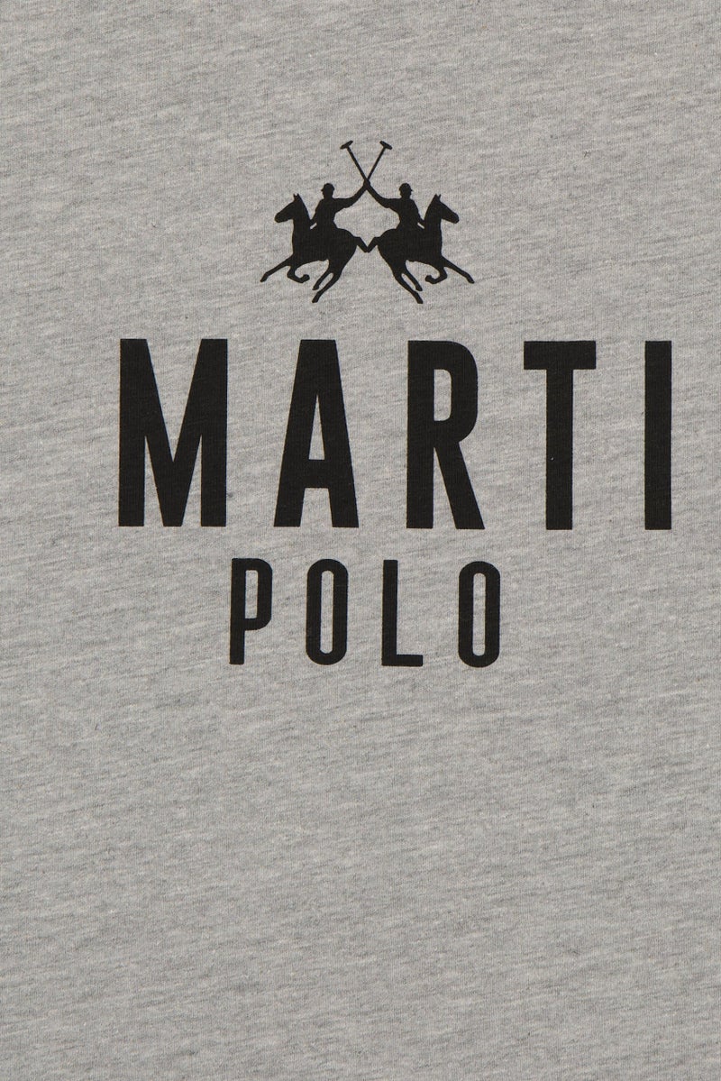 La Martina Men Crew Neck Short Sleeve Brand Logo T-Shirt, Light Grey - Image 5