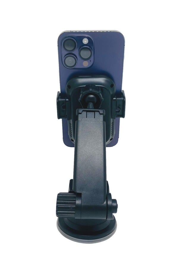 ماكس آند ماكس شاحن سيارة لاسلكي سريع MagSafe Mount - حامل لوحة القيادة وفتحة التهوية المشبك التلقائي متوافق مع سلسلة iPhone 15/14/13/12 وSamsung Galaxy S23/Ultra/Plus - أسود - Image 5