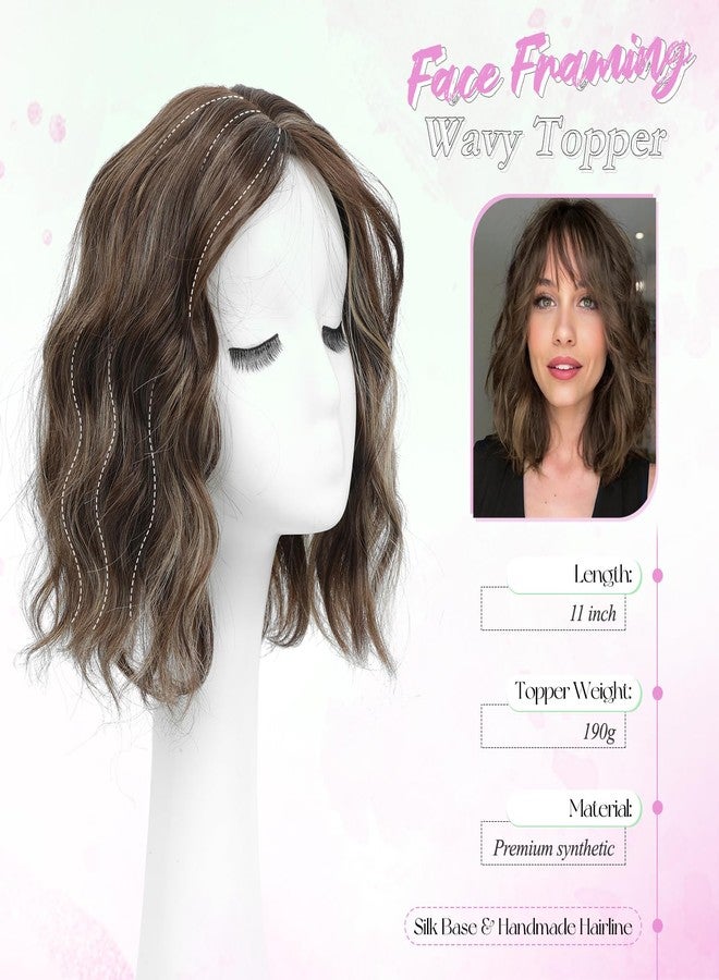 UDU 11" Hair Topper for Women with Thinning Hair, Natural-Looking Wiglet, Lightweight & Add Volume Hairpiece for White HairRoots Cover, Changing Hairstyle, Trendy and Comfortable Design - Image 2