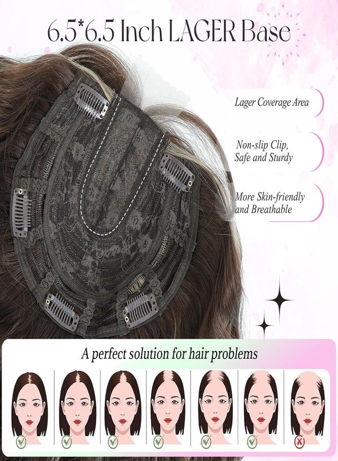UDU 11" Hair Topper for Women with Thinning Hair, Natural-Looking Wiglet, Lightweight & Add Volume Hairpiece for White HairRoots Cover, Changing Hairstyle, Trendy and Comfortable Design - Image 5