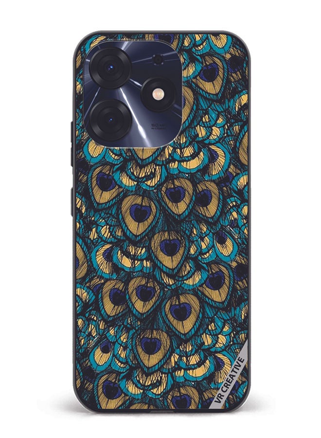 VR CREATIVE Protective Case Cover For Tecno Spark 10 Pro Mor Pankh Design Multicolour - Image 1