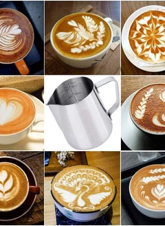 Y&D Milk Frothing Pitcher 350ml, Stainless Steel Steaming Cup with Measurement Lines Perfect for Cappuccino Espresso and Latte  - Image 5
