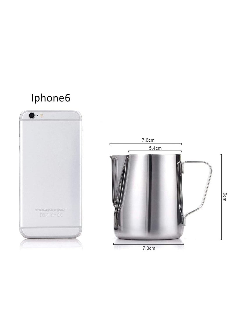 Y&D Milk Frothing Pitcher 350ml, Stainless Steel Steaming Cup with Measurement Lines Perfect for Cappuccino Espresso and Latte - Image 4