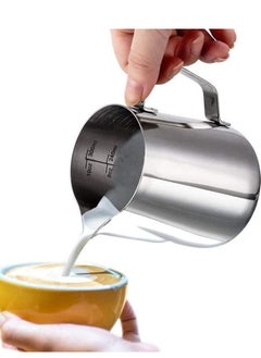 Y&D Milk Frothing Pitcher 350ml, Stainless Steel Steaming Cup with Measurement Lines Perfect for Cappuccino Espresso and Latte  - Image 3