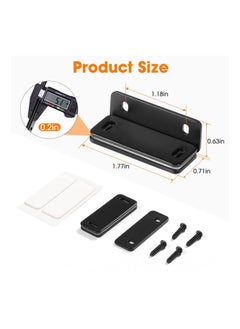 Y&D SYOSI 4 Pcs Magnetic Door Catch, Ultra Thin Cabinet Magnets Adhesive for Kitchen Cupboard Wardrobe Closet Drawer Latch, Utility Latch No-Gap Design (Black)  - Image 3
