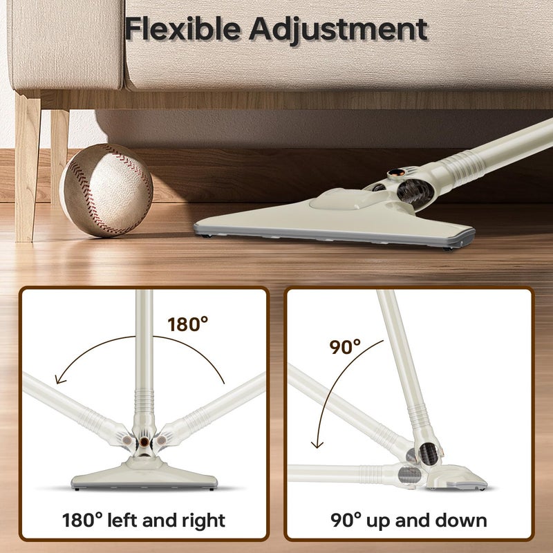 UN1QUE 2 in 1 Handheld Stick Vacuum Cleaner for Home500W Handheld Vacuum with 15000PA Suction 08L Washable HEPA FilterAdjustable Head Bagless Dry VacummingDeep Clean for Hard FloorCarpet - Image 4