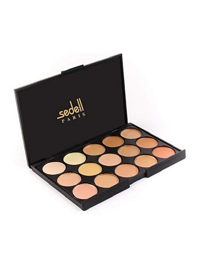 Sedell Professional 15 Colors Cream Concealer Camouflage Foundation Makeup Palette Contour Face Contouring Kit01 Multicolor 2 G  - Image 3