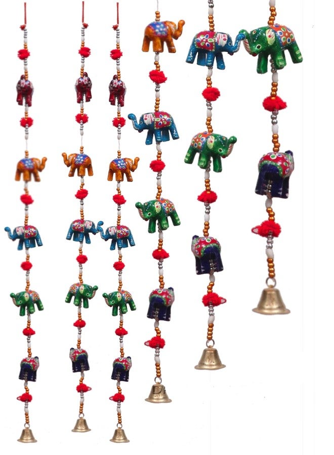 DreamKraft Decorative Elephant Door Hangings Bandarwal for Home Room and Office Decor (Multicolor 96 Cm) (Set of 20) - Image 1