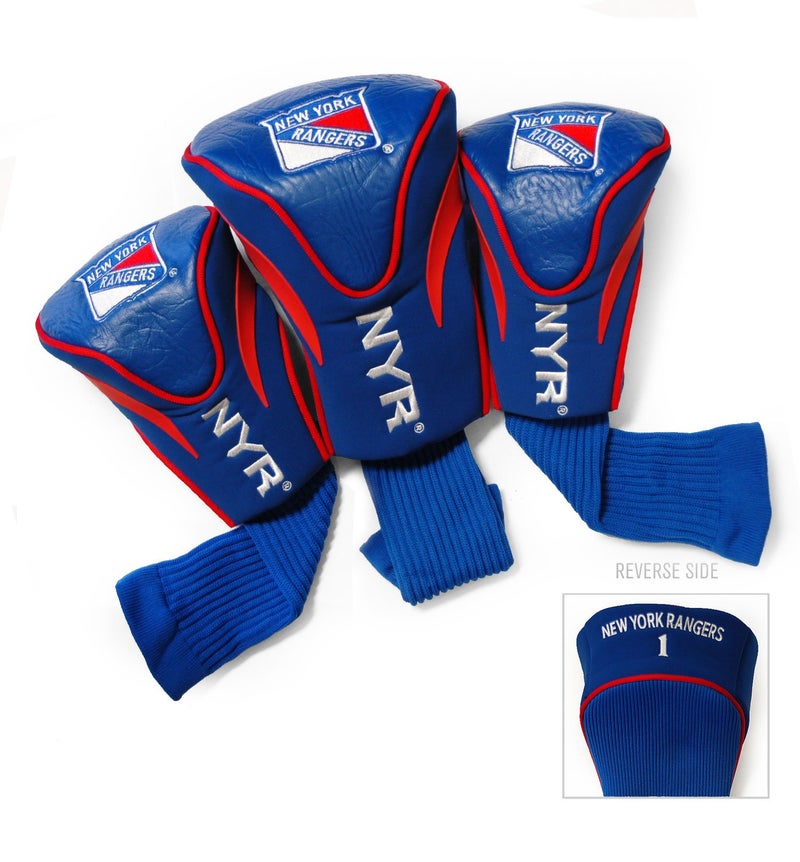 Team Golf NHL New York Rangers Contour Golf Club Headcovers (3 Count) Numbered 1, 3, & X, Fits Oversized Drivers, Utility, Rescue & Fairway Clubs, Velour lined for Extra Club Protection - Image 5